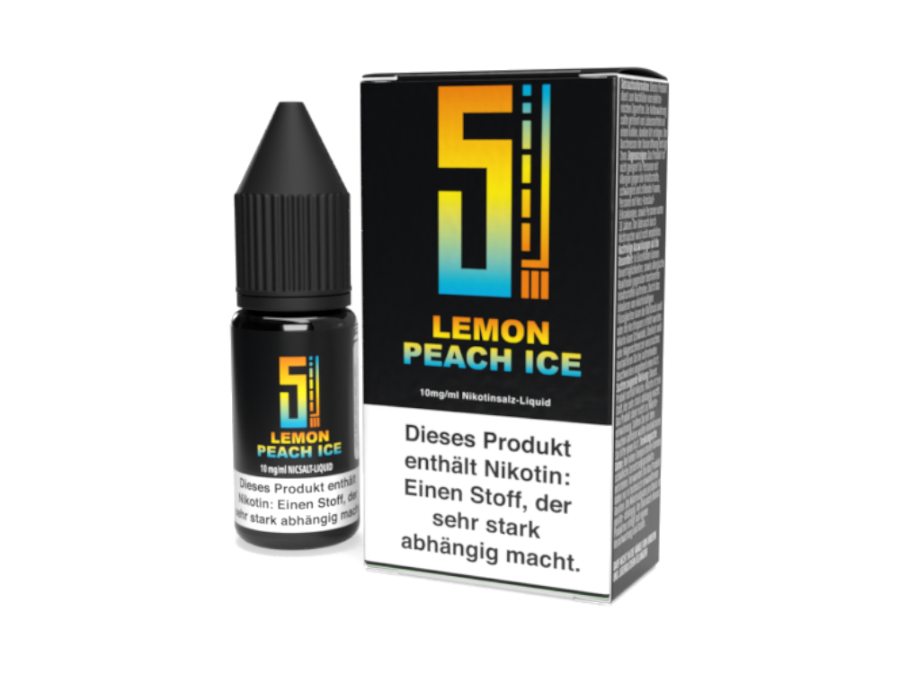 5EL - Lemon Peach Ice - Nikotinsalz Liquid 10 mg/ml 10er Packung