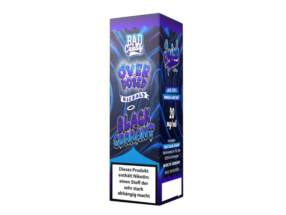 Bad Candy Liquids - Juicd - Overdosed Blackcurrant - Nikotinsalz Liquid 20 mg/ml 10er Packung
