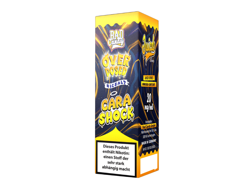 Bad Candy Liquids - Juicd - Overdosed Cara Shock - Nikotinsalz Liquid 20 mg/ml 10er Packung