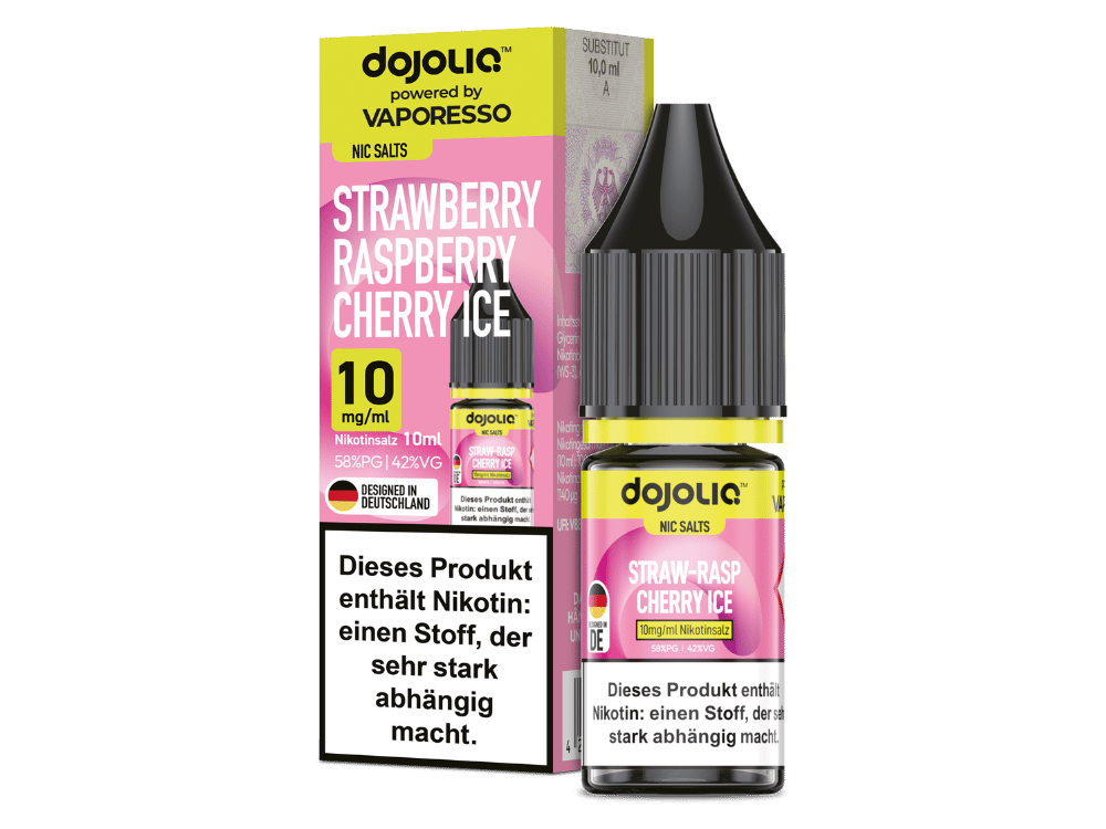 Vaporesso - Dojoliq - Strawberry Raspberry Cherry Ice - Nikotinsalz Liquid 10 mg/ml