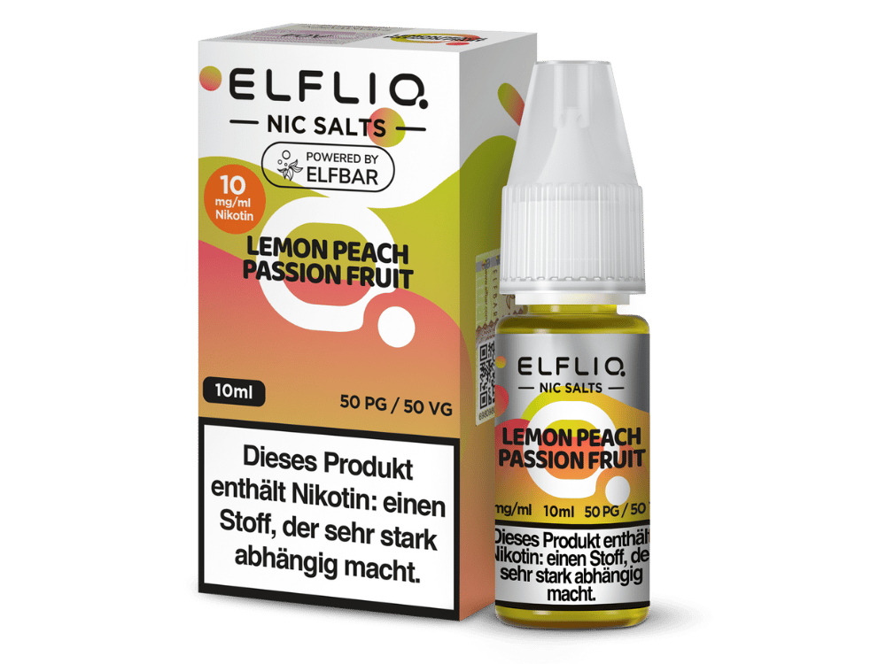 ELFLIQ - Lemon Peach Passion Fruit - Nikotinsalz Liquid 10 mg/ml