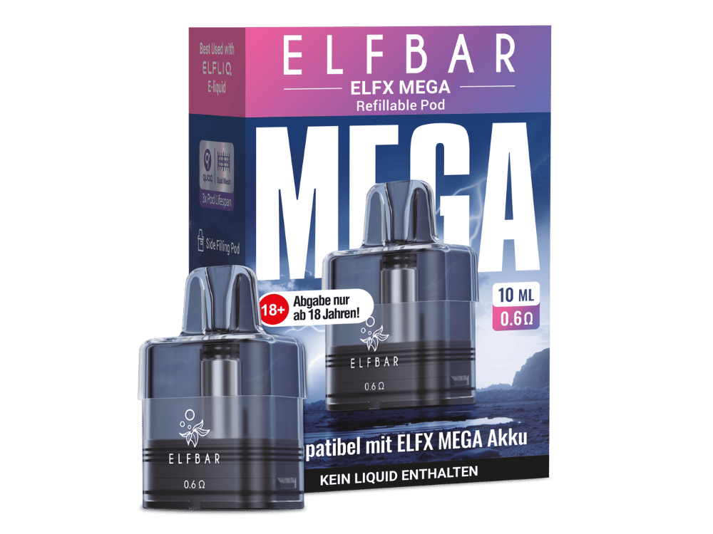 Elfbar - Elfx Mega Pod mit 0,6 Ohm 10 ml 10er Packung