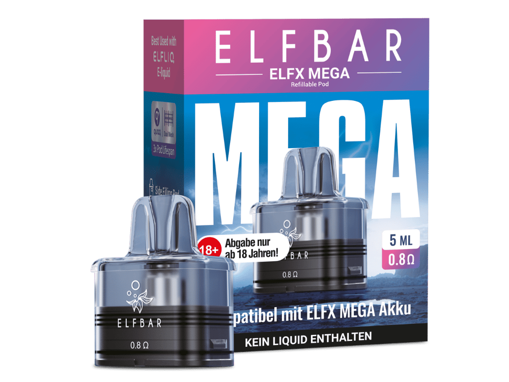 Elfbar - Elfx Mega Pod mit 0,8 Ohm 5 ml 200er Packung