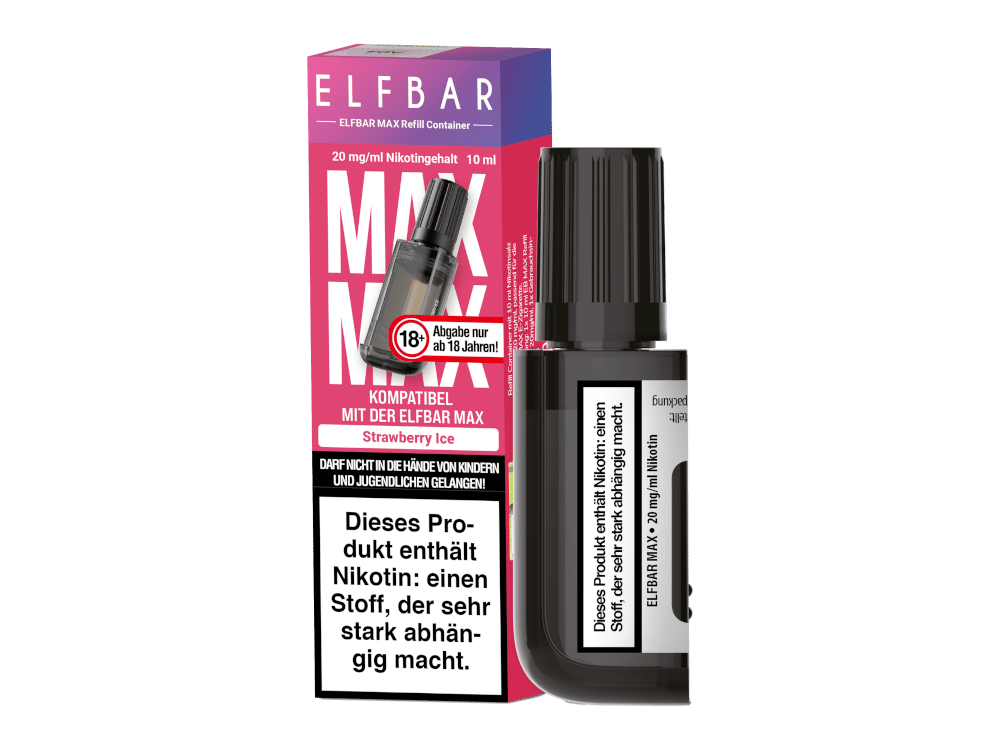 Elfbar - Max Refill Container - Strawberry Ice 20 mg/ml 200er Packung
