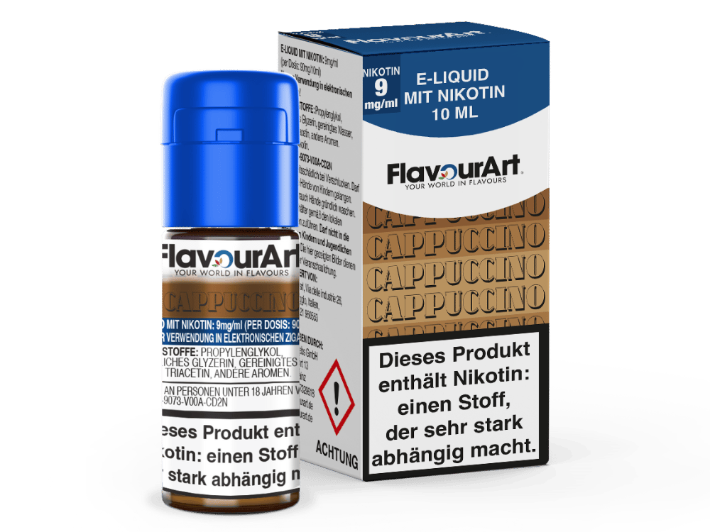 FlavourArt - Cappuccino E-Zigaretten Liquid 9 mg/ml 15er Packung