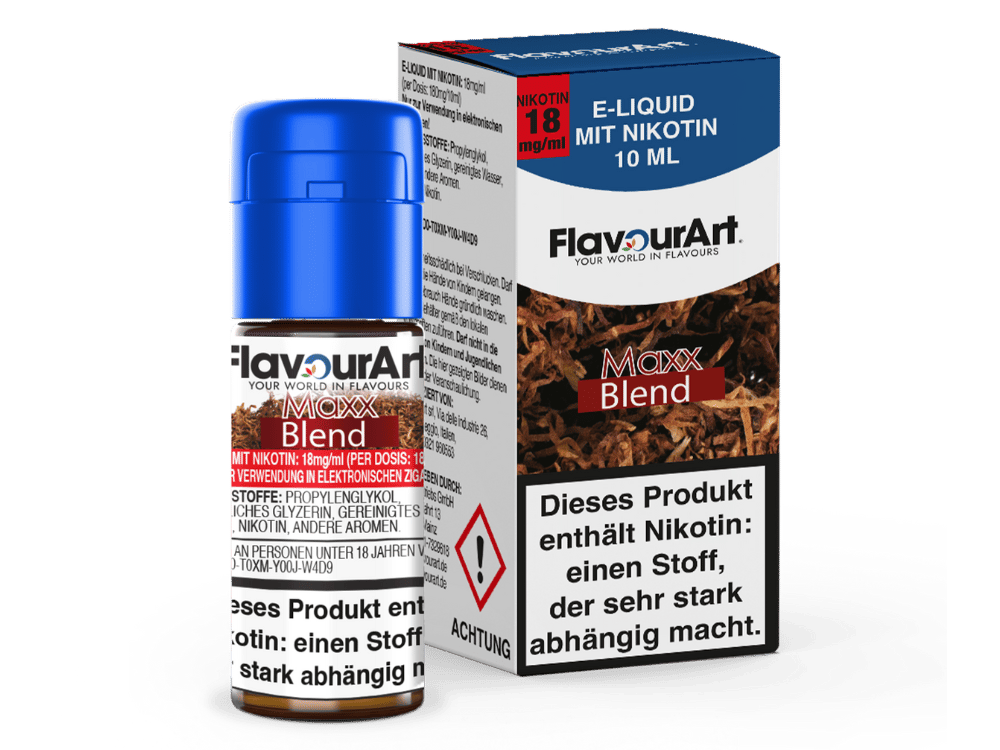 FlavourArt - Maxx-Blend E-Zigaretten Liquid 18 mg/ml 15er Packung