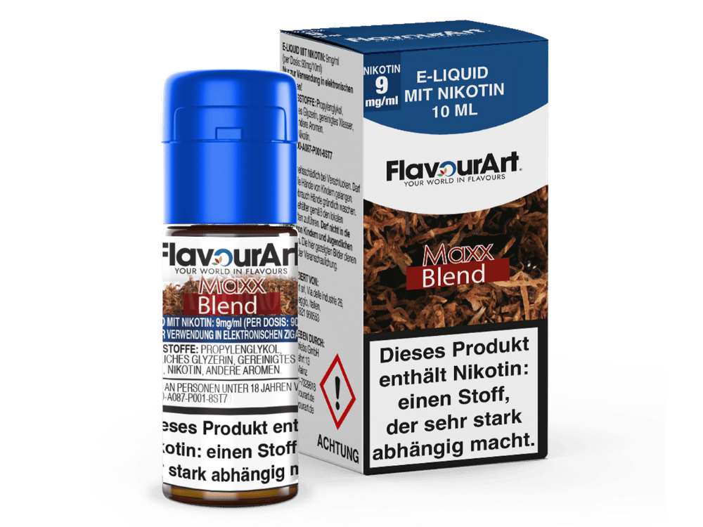FlavourArt - Maxx-Blend E-Zigaretten Liquid 9 mg/ml 15er Packung