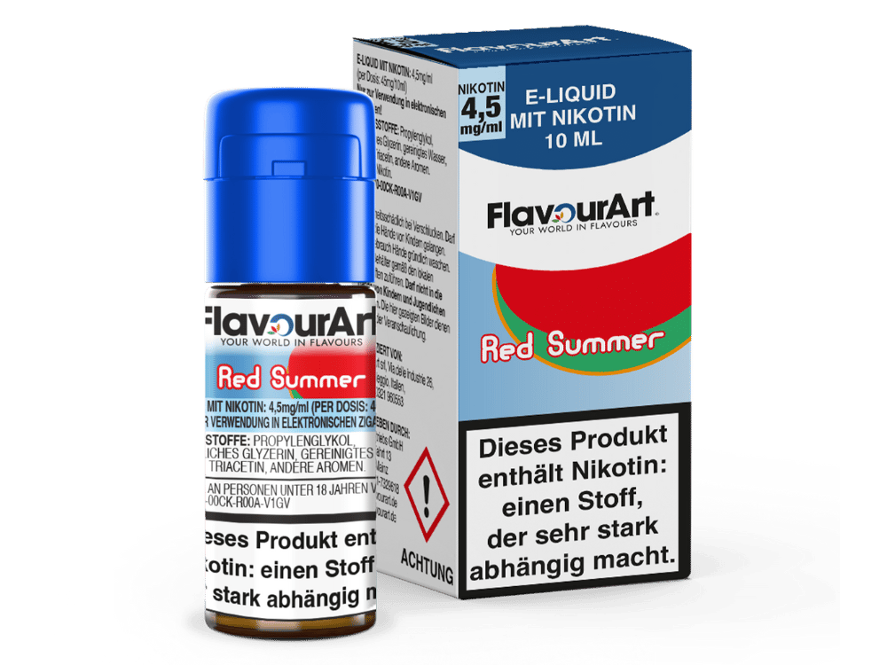 FlavourArt - Red Summer E-Zigaretten Liquid 4,5 mg/ml 15er Packung