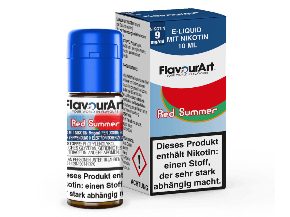 FlavourArt - Red Summer E-Zigaretten Liquid 9 mg/ml 15er Packung
