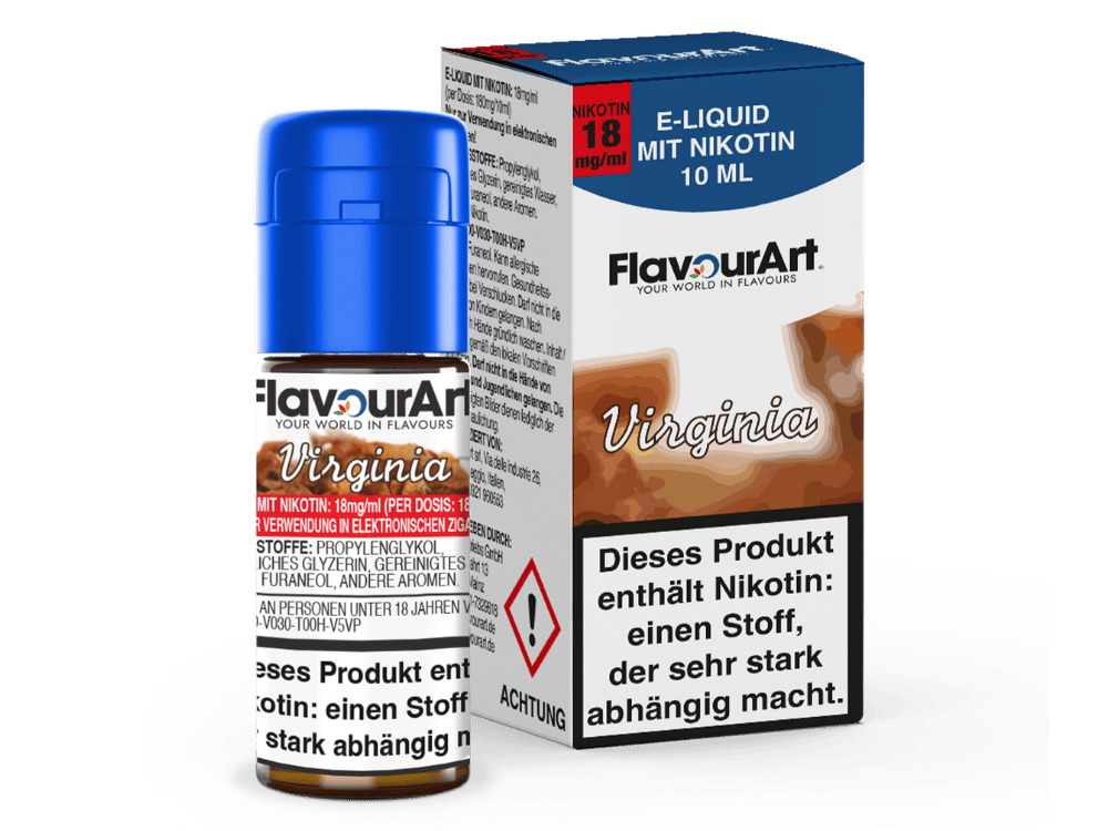 FlavourArt - Virginia E-Zigaretten Liquid 18 mg/ml 15er Packung