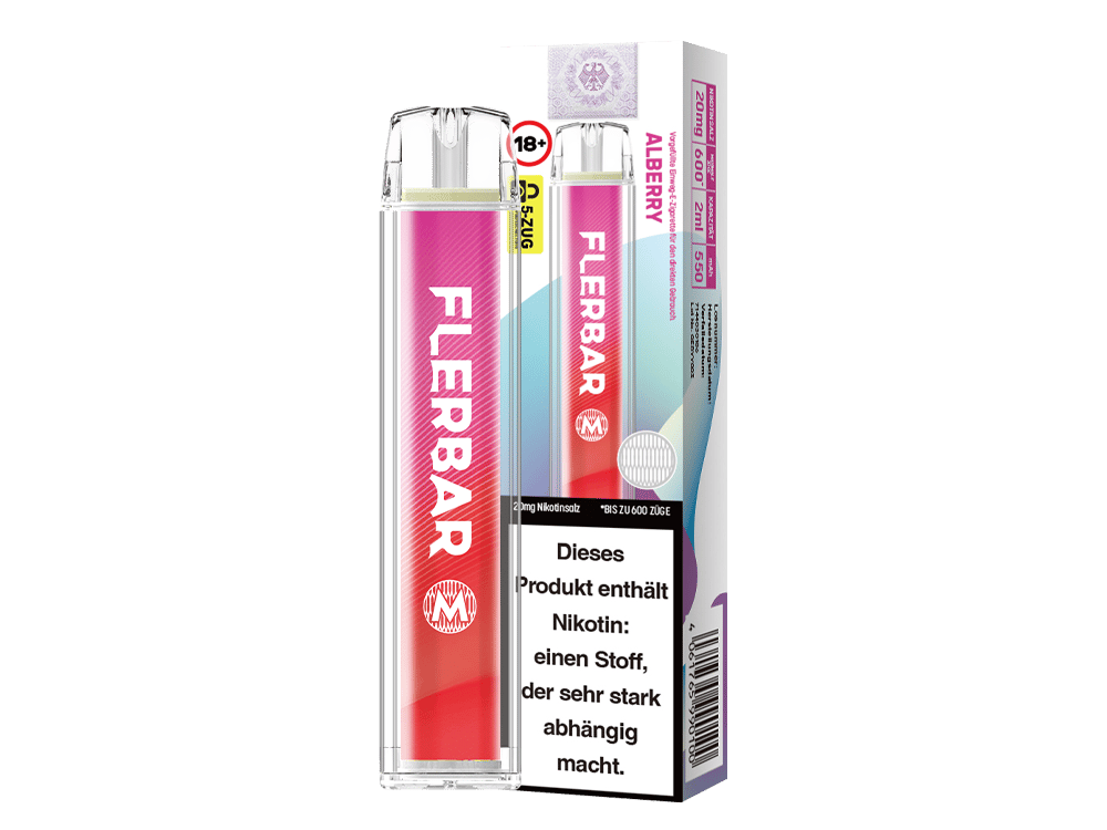 Flerbar - M Einweg E-Zigarette - Alberry 20 mg/ml