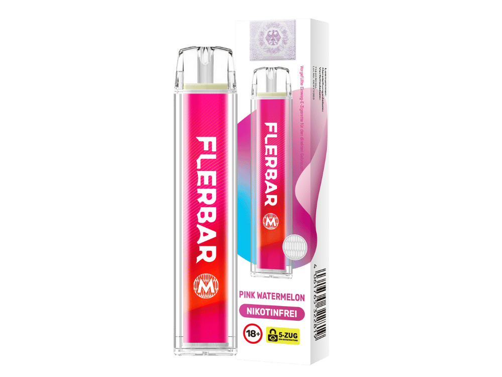 Flerbar - M Einweg E-Zigarette - Pink Watermelon 0 mg/ml