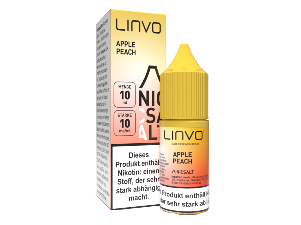 Linvo - Apple Peach - Nikotinsalz Liquid 10 mg/ml