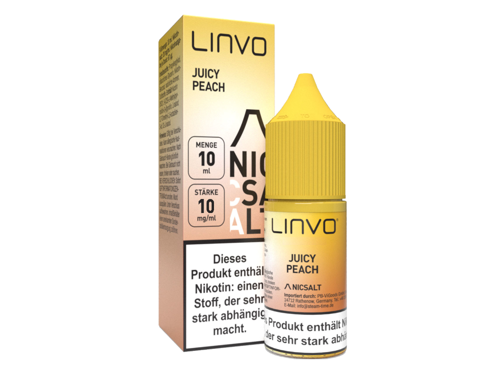 Linvo - Juicy Peach - Nikotinsalz Liquid 10 mg/ml 10er Packung
