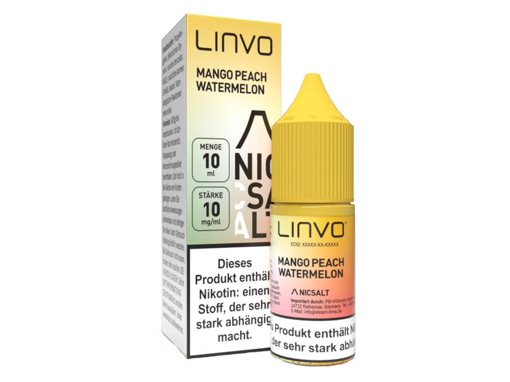 Linvo - Mango Peach Watermelon - Nikotinsalz Liquid 10 mg/ml 10er Packung