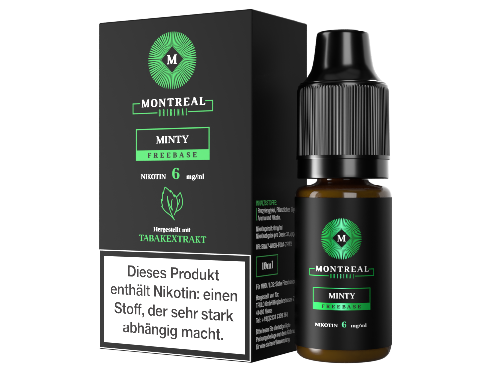 Montreal Original - Minty E-Zigaretten Liquid 6 mg/ml 5er Packung