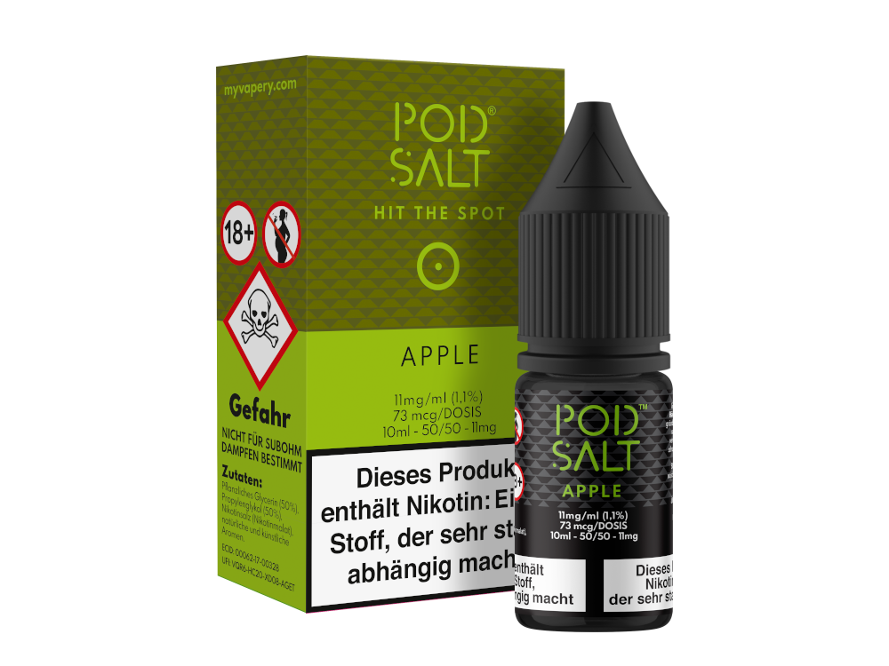 Pod Salt - Apple - Nikotinsalz Liquid 11 mg/ml 100er Packung