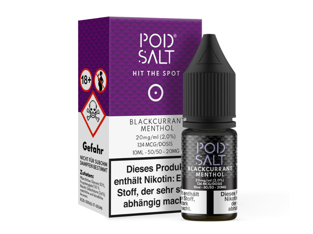 Pod Salt - Blackcurrant Menthol - Nikotinsalz Liquid 20 mg/ml