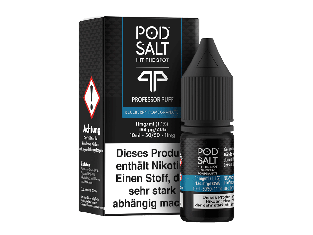 Pod Salt Fusion - Blueberry Pomegranate - Nikotinsalz Liquid 11 mg/ml 5er Packung