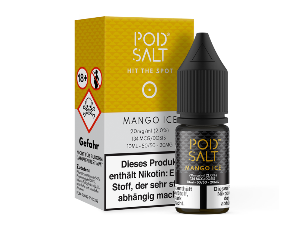 Pod Salt - Mango Ice - Nikotinsalz Liquid 20 mg/ml 100er Packung