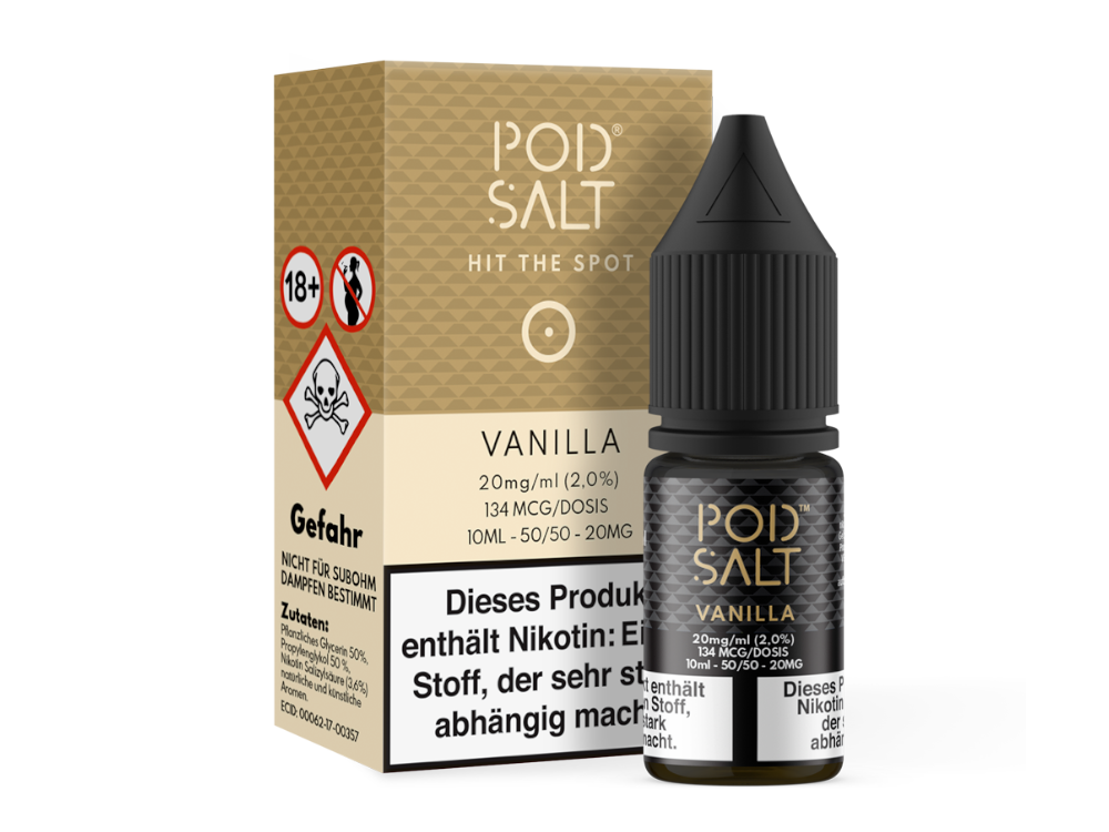 Pod Salt - Vanilla - Nikotinsalz Liquid 20 mg/ml 5er Packung