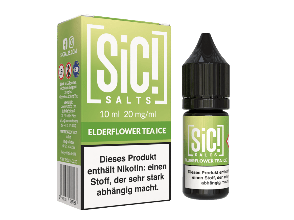 SiC! Salts - Elderflower Tea Ice - Nikotinsalz Liquid 20 mg/ml 5er Packung