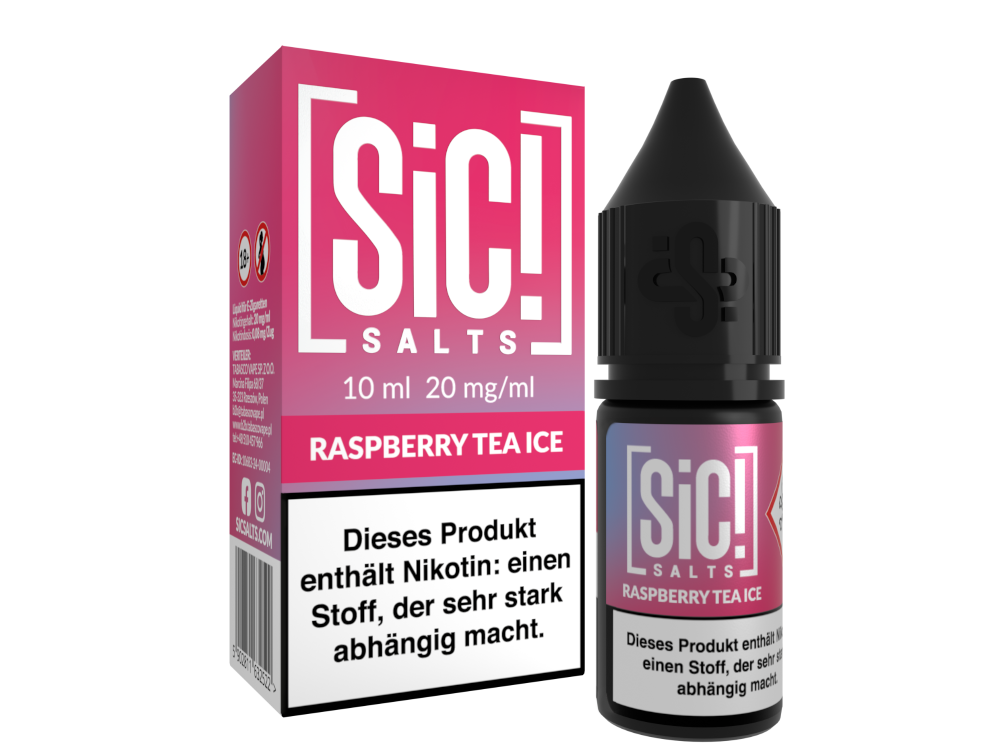 SiC! Salts - Raspberry Tea Ice - Nikotinsalz Liquid 20 mg/ml 5er Packung