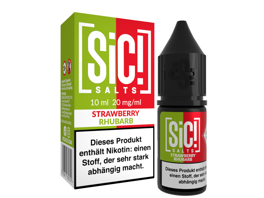 SiC! Salts - Strawberry Rhubarb - Nikotinsalz Liquid 20 mg/ml