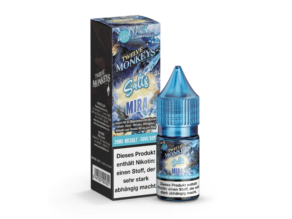 Twelve Monkeys - Iced - Mira - Nikotinsalz Liquid 20 mg/ml 10er Packung