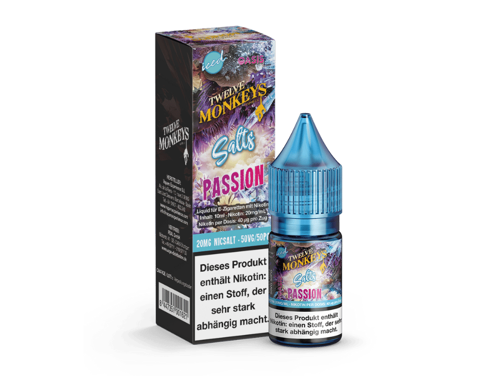 Twelve Monkeys - Iced - Passion - Nikotinsalz Liquid 20 mg/ml 10er Packung