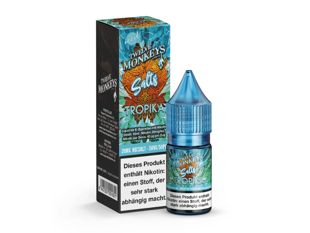 Twelve Monkeys - Iced - Tropika - Nikotinsalz Liquid 20 mg/ml 10er Packung