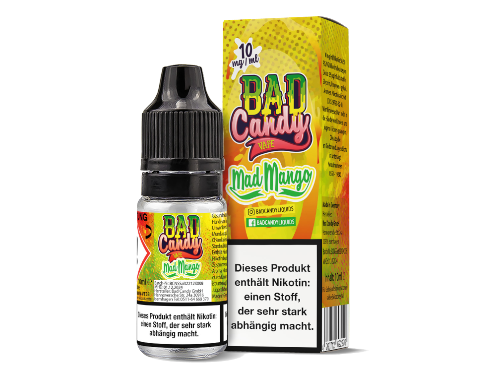 Bad Candy Liquids - Mad Mango - Nikotinsalz Liquid 10 mg/ml 10er Packung