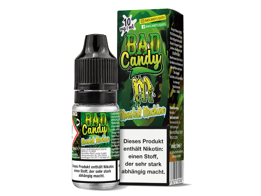 Bad Candy Liquids - Monstar Machine - Nikotinsalz Liquid 10 mg/ml 10er Packung