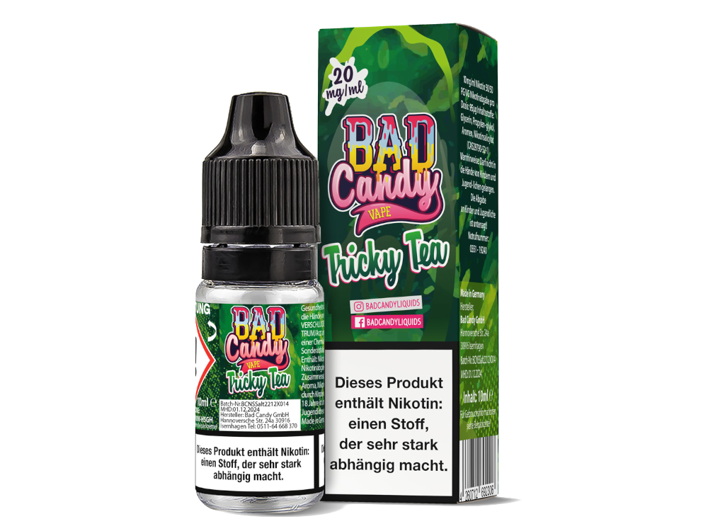 Bad Candy Liquids - Tricky Tea - Nikotinsalz Liquid 20 mg/ml 10er Packung