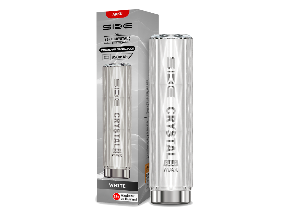 SKE - Crystal Plus MAX Akku 850 mAh weiß 400er Packung