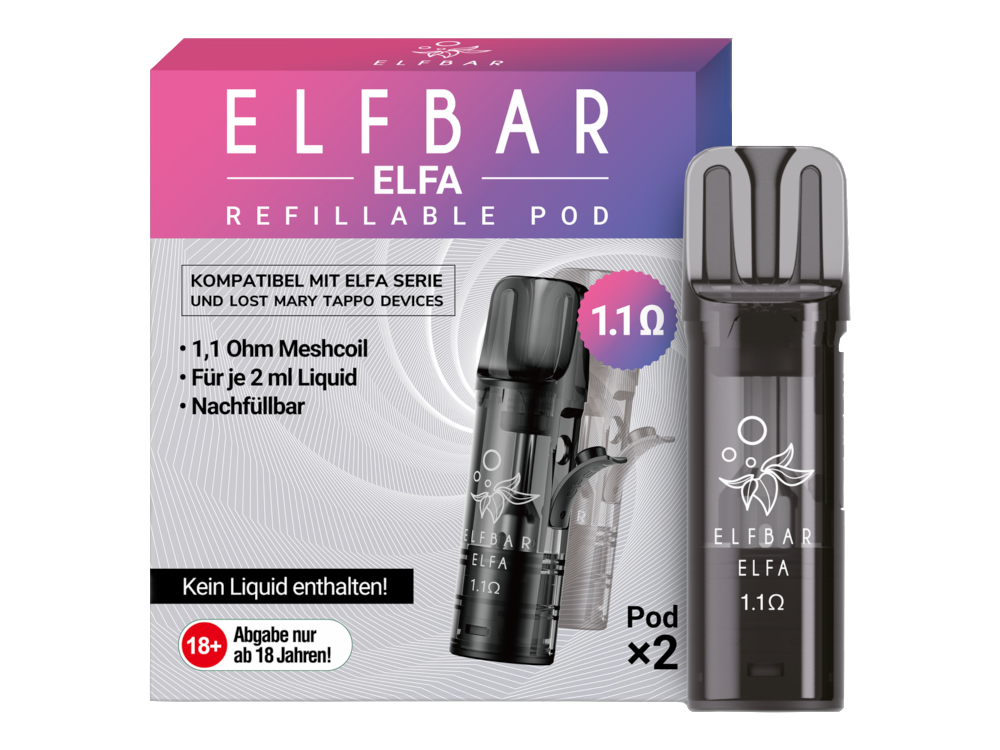 Elfbar - Elfa Leer-Pod (2 Stück pro Packung) 400er Packung