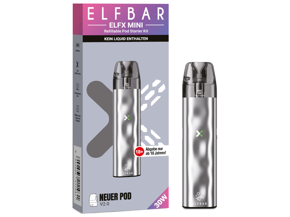Elfbar - Elfx Mini E-Zigaretten Set Silver