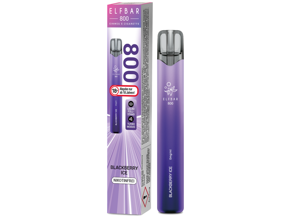 Elfbar 800 Einweg E-Zigarette - Blackberry Ice 0 mg/ml