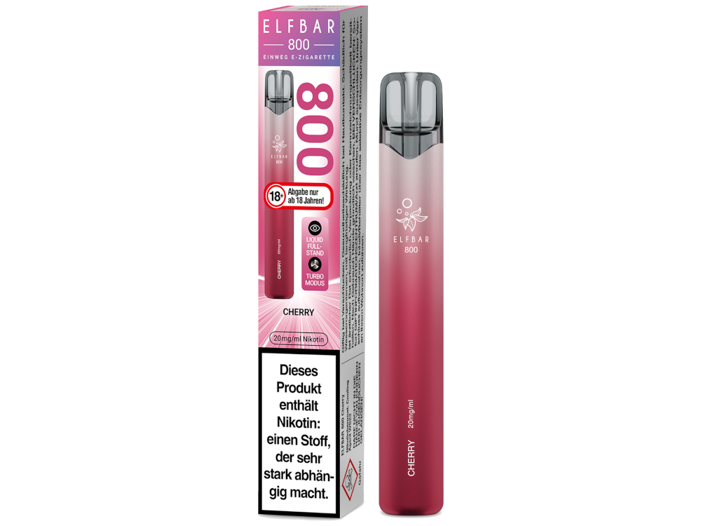 Elfbar 800 Einweg E-Zigarette - Cherry 20 mg/ml