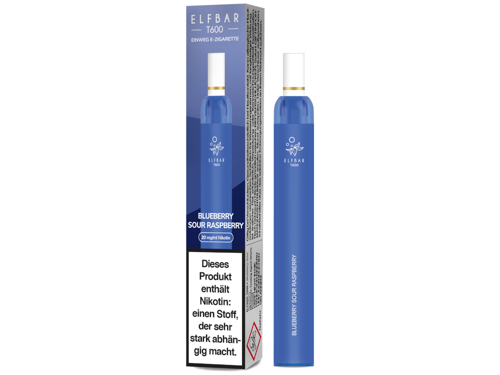 Elfbar - T600 Einweg E-Zigarette - Blueberry Sour Raspberry 20 mg/ml