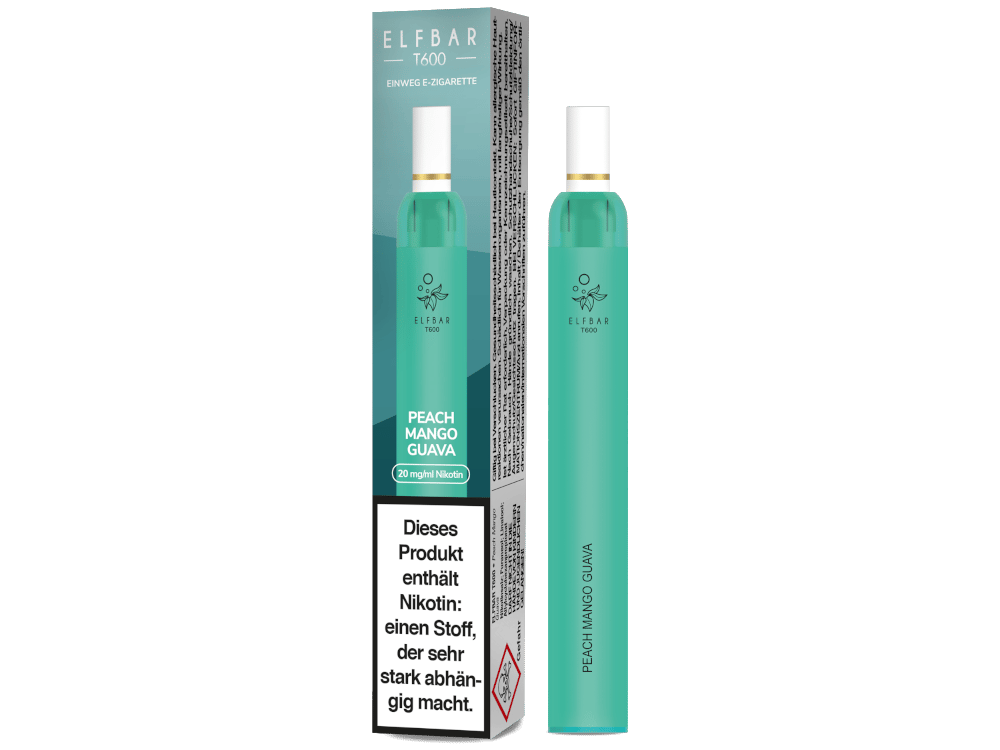 Elfbar - T600 Einweg E-Zigarette - Peach Mango Guava 20 mg/ml