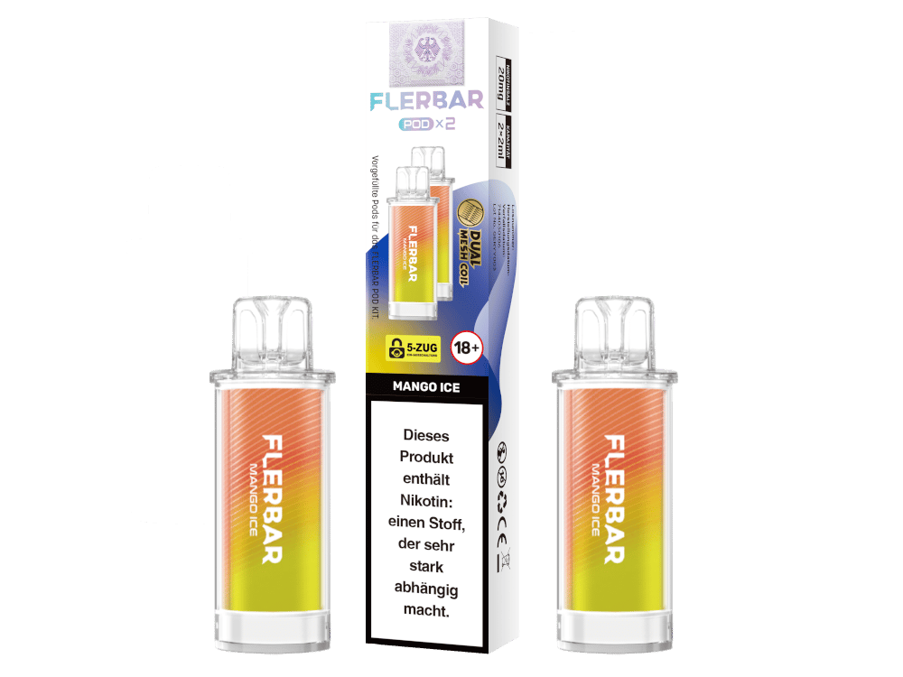 Flerbar - POD Mango Ice 20 mg/ml (2 Stück pro Packung) 10er Packung