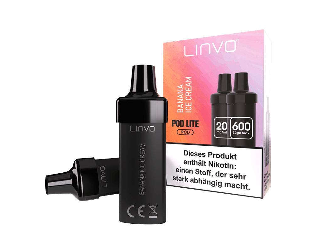 Linvo - Pod Lite Cartridge Banana Ice Cream 20 mg/ml (2 Stück pro Packung) 10er Packung