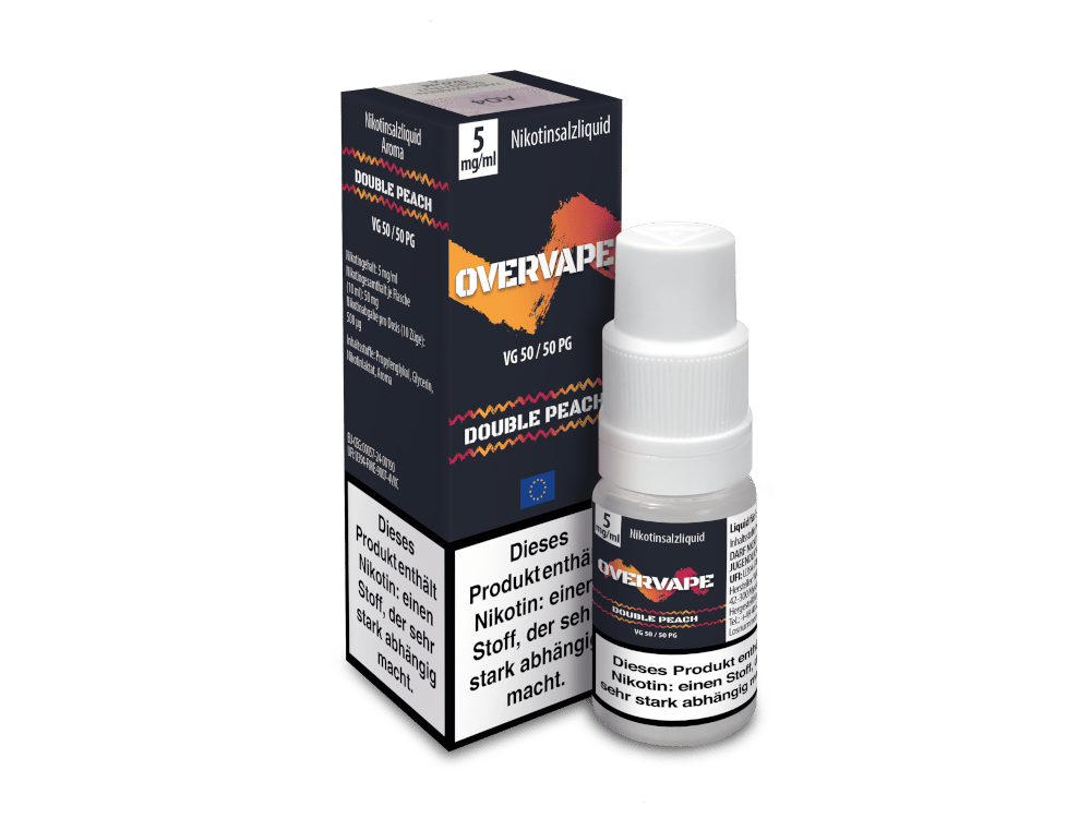 Overvape - Double Peach - Nikotinsalz Liquid 5 mg/ml 560er Packung