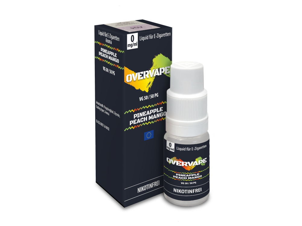Overvape - Pineapple Peach Mango - Nikotinsalz Liquid 0 mg/ml 5er Packung