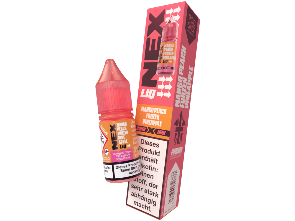 Pod Salt - NexLiq - Mango Peach Frozen Pineapple Nikotinsalz Liquid 20 mg/ml 10er Packung