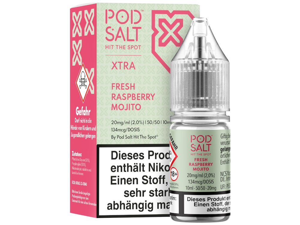 Pod Salt X - Fresh Rasperry Mojito - Nikotinsalz Liquid 20 mg/ml