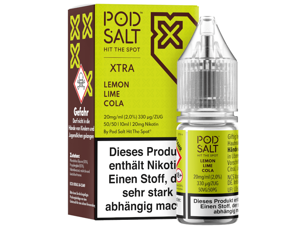 Pod Salt X - Lemon Lime Cola - Nikotinsalz Liquid 20 mg/ml