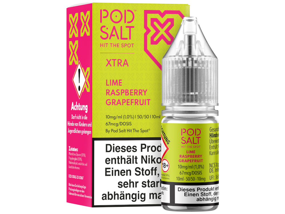 Pod Salt X - Lime Raspberry Grapefruit - Nikotinsalz Liquid 10 mg/ml 100er Packung