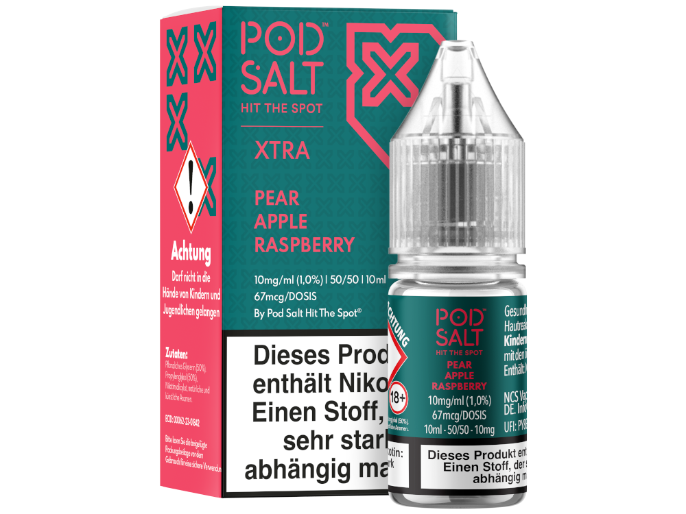 Pod Salt X - Pear Apple Raspberry - Nikotinsalz Liquid 10 mg/ml 100er Packung